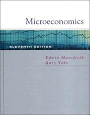 Cover of: Microeconomics by Edwin Mansfield, Gary Yohe