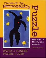 Cover of: Pieces of the Personality Puzzle, Third Edition by David Charles Funder, Daniel J. Ozer