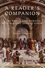 Cover of: A Reader's Companion: 3,500 Words and Phrases Avid Readers Should Know