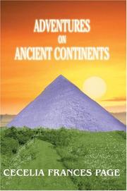 Cover of: Adventures on Ancient Continents by Cecelia Frances Page