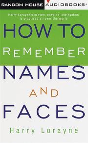 Cover of: How to Remember Names and Faces | Harry Lorayne