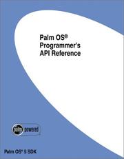 Cover of: Palm OS Programmer's Api Reference