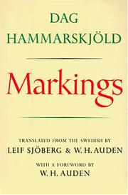 Cover of: Markings by Dag Hammarskjöld