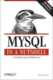 Cover of: MySQL in a Nutshell by Russell Dyer