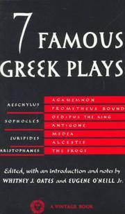 Cover of: Seven famous Greek plays by Whitney Jennings Oates