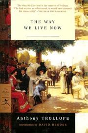Cover of: Way We Live Now (The Modern Library Classics) by Anthony Trollope