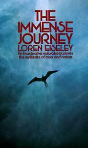 Cover of: The Immense Journey by Loren C. Eiseley