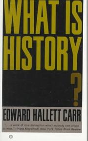 Cover of: What Is History? by E. H. Carr
