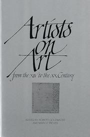 Cover of: Artists on art, from the XIV to the XX century. by Goldwater, Robert John