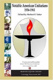 Notable American Unitarians 1936-1961 by Herbert Vetter