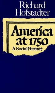 Cover of: America at 1750 by Richard Hofstadter