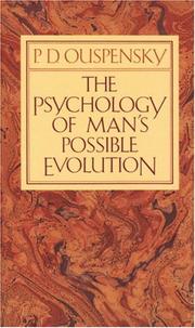 Cover of: The psychology of man's possible evolution
