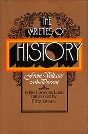 Cover of: The varieties of history, from Voltaire to the present