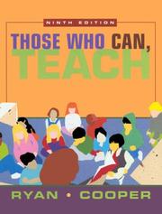 Cover of: Those Who Can, Teach, Ninth Edition With Cd-rom And Seifert Reflect by Kevin Ryan, James M. Cooper, Kevin Seifert