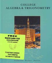 Cover of: College Algebra And Trigonometry With Upgrade Cd-rom Fourth Edition