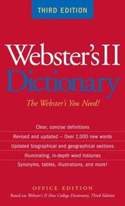 Cover of: Webster's II Dictionary