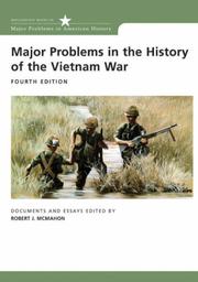 Cover of: Mcmahon Major Problems In The History Of The Vietnam War 4e (Major Problems in American History)