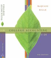 Cover of: College Accounting 1-26 9th Edition by Douglas J. McQuaig, Patricia A. Bille