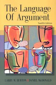 Cover of: Burton Language Of Argument Docutech Eleventh Edition