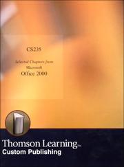 Cover of: Selected Chapters from Microsoft Office 2000 Professional and Microsoft Office 2000 Premium Edition