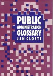 Cover of: Public Administration Glossary by J.J.N. Cloete