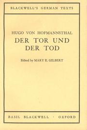 Cover of: Hofmannsthal by Hugo von Hofmannsthal