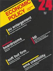 Cover of: Economic Policy, Number 24 (Economic Policy)