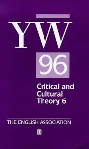 Cover of: The Year's Work in Critical and Cultural Theory