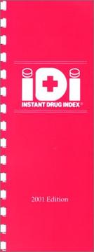 Cover of: Instant Drug Index 2001 (Instant Drug Index, 2001)