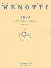 Cover of: Trio | Menotti, Gian Carlo