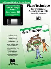 Cover of: Piano Technique Book 4: Hal Leonard Student Piano Library