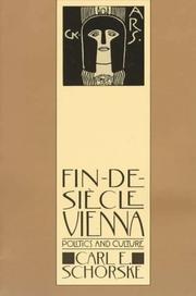 Cover of: Fin-De-Siecle Vienna by Carl E. Schorske