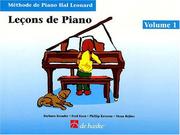 Cover of: Piano Lessons Book 1 - French Edition: Hal Leonard Student Piano Library