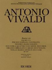 Cover of: Beatus vir RV597: Critical Edition Score