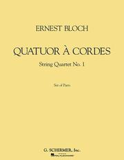 Cover of: Quatuor a Cordes (String Quartet) | Ernst Bloch