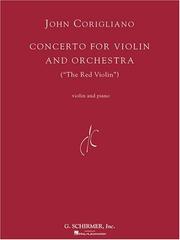 Cover of: CONCERTO FOR VIOLIN AND ORCHESTRA (""THE RED VIOLIN""): FOR VIOLIN AND PIANO REDUCTION