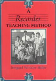 Cover of: A Recorder Teaching Method
