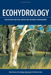 Cover of: Ecohydrology by Csiro Publishing