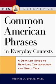 Cover of: Common American Phrases in Everyday Contexts w/CD-ROM by Richard A. Spears