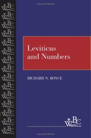 Cover of: Leviticus and Numbers (Westminster Bible Companion) (Westminster Bible Companion) by Richard N. Boyce