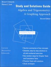 Cover of: Study and Solutions Guide for Algebra and Trigonometry: A Graphing Approach