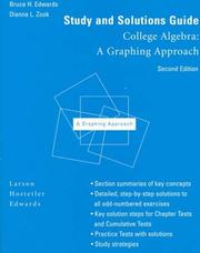 Cover of: Study and Solutions Guide for College Algebra by Bruce H. Edwards, Dianna L. Zook