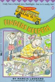 Cover of: FINDERS KEEPERS KIDS ON BUS 5 3 (Kids on Bus Five) by Marcia Leonard