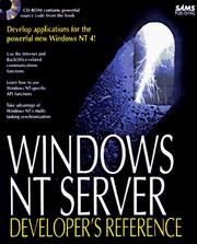 Cover of: Windows Nt Server Developer's Reference