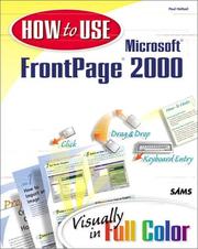 Cover of: How To Use Microsoft Frontpage 2000 (How to Use...)