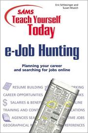 Cover of: Sams Teach Yourself e-Job Hunting Today