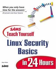 Cover of: Sams Teach Yourself Linux Security Basics in 24 Hours (Sams Teach Yourself)