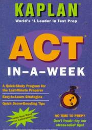 Cover of: KAPLAN ACT IN - A - WEEK (1996 EDITION) (1996 Edition)