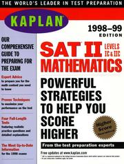 Cover of: KAPLAN SAT II MATHEMATICS 1998 99 (Serial) | Kaplan Publishing