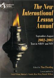 Cover of: The New International Lesson Annual 2002 to 2003: September-August (New International Lesson Annual)